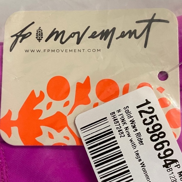 Free People Solid Wave Rider Athletic 7/8 Leggings Pink Magenta Barbiecore Small - Picture 5 of 9